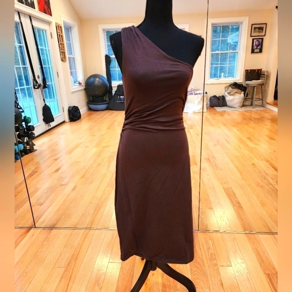 Victoria's Secret Brown One Shoulder Stretchy Dress Size Small